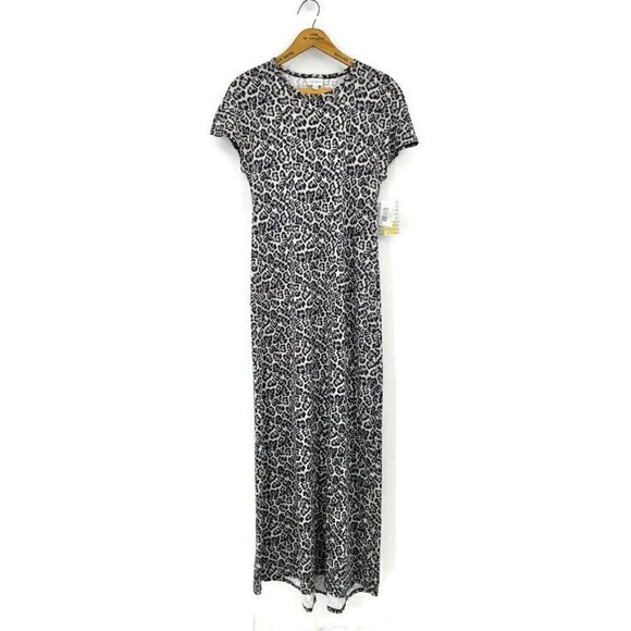 New LulaRoe Maria Dress Womens XXS Snow Leopard Maxi Grey Black - Picture 1 of 6